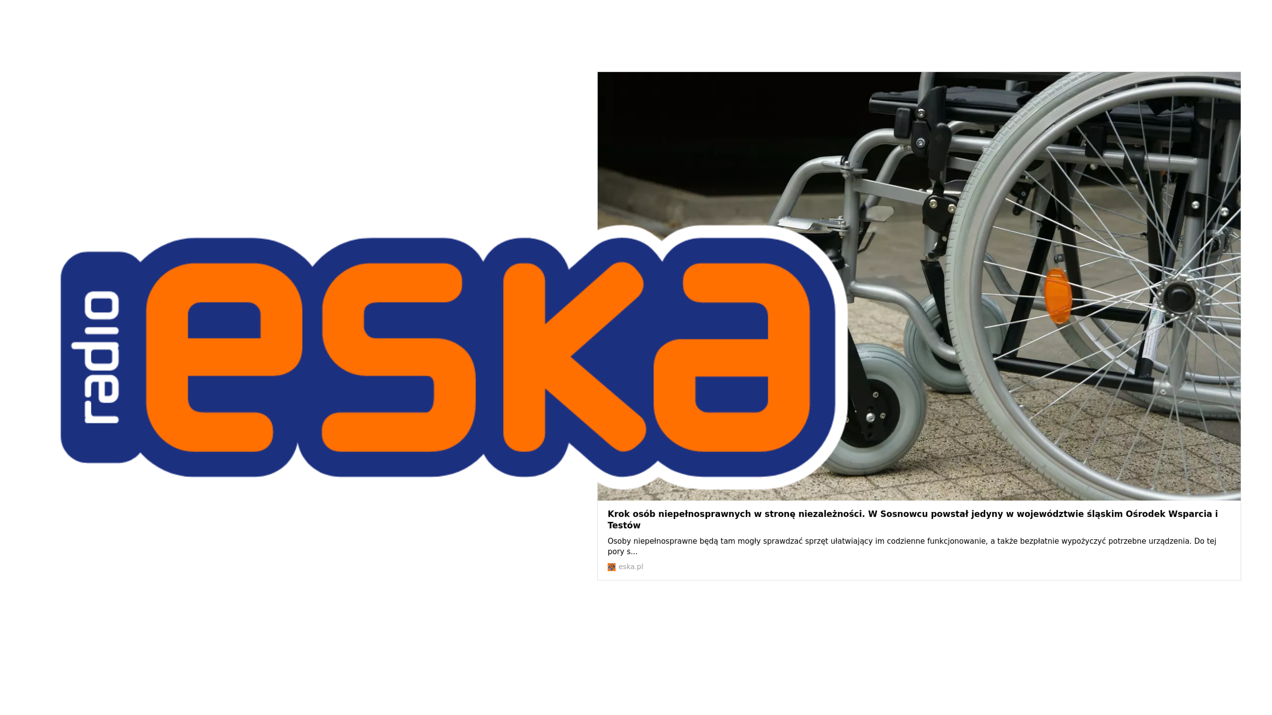 Krok osób niepełnosprawnych w stronę niezależności.-Radio Eska